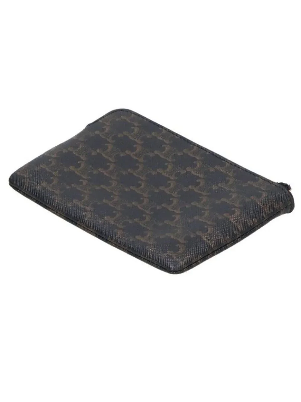 Celine Logo Print Triomphe Coin Case